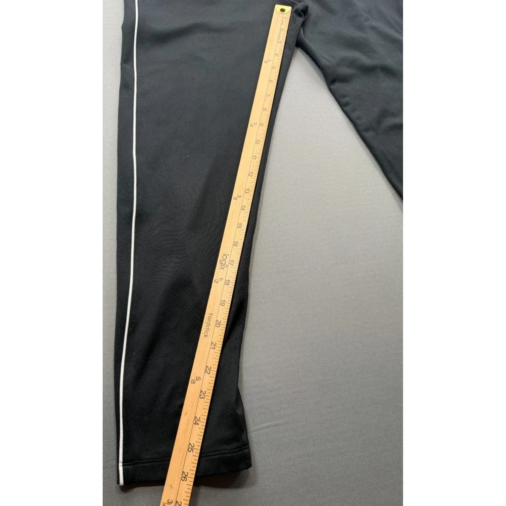 Under Armour Athletic Track Pants Black White Side Piping Logo Boy's Youth Large